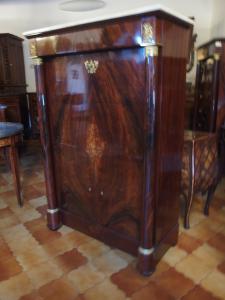 SECRETAIRE IN MOGANO STILE IMPERO RESTAURATO EPOCA 800 FRANCIA cm L97xP45xH147